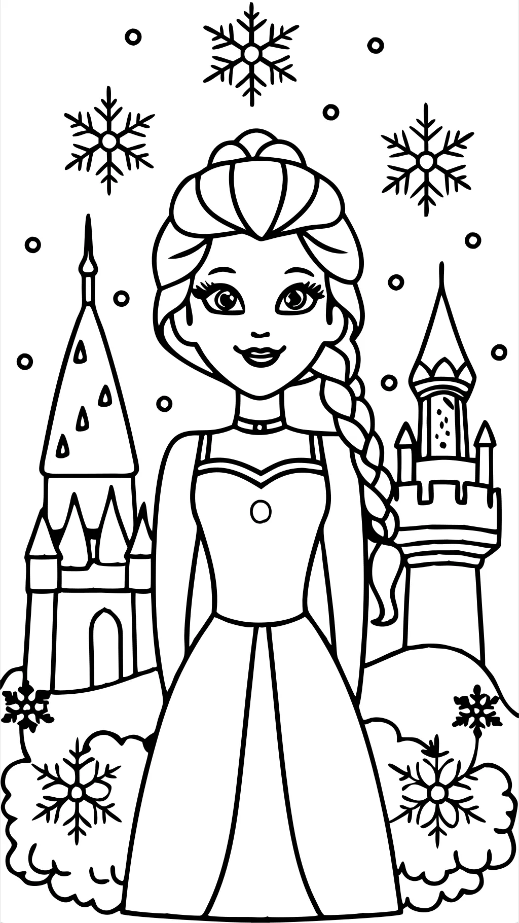 coloriage elsa gelé